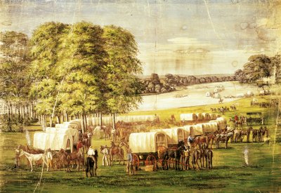 Pioneers Crossing Plains of Nebraska by Carl Christian Anton Christensen