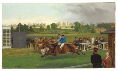 The Finish, Hoppegarten, Berlin, 15 June 1873 by Carl Constantin Steffeck