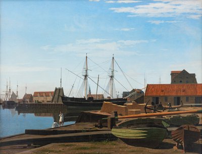 View of Larsen Square near Copenhagen Harbor by Carl Dahl