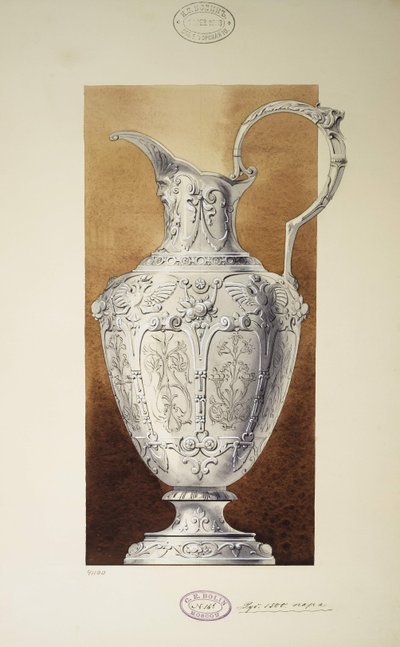 Design of a Ewer (The Dowry of Grand Princess Maria Pavlovna) by Carl Edvard Bolin company