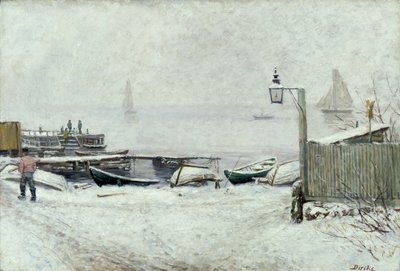 December Day in Drøbak by Carl Edvard Diriks