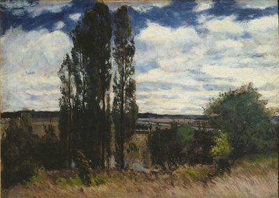 Seine, Landscape with Poplars by Carl Fredrik Hill