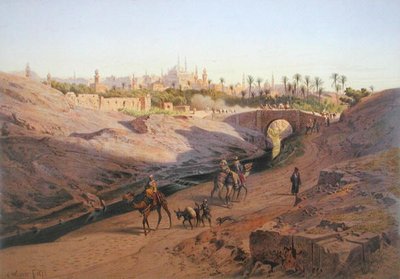 A view of Cairo from the north with the White Mosque, one of 24 illustrations produced by G.W. Seitz, printed c.1873 by Carl Friedrich Heinrich (after) Werner