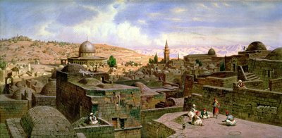 A View of Jerusalem, with the Dome of the Holy Rock, 1864 by Carl Friedrich Heinrich Werner