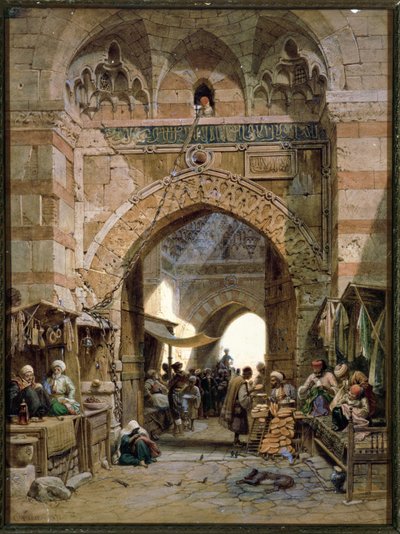Bazaar Scene, 1875 by Carl Friedrich Heinrich Werner