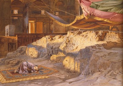 Inside the Dome of the Rock by Carl Friedrich Heinrich Werner