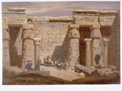 Temple of van Medinet, Thebes, 1874 by Carl Friedrich Heinrich Werner