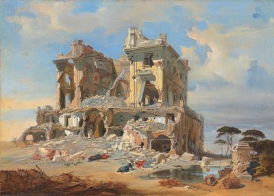 The Battle of the Casino dei Quattro Venti during the Siege of Rome by Carl Friedrich Heinrich Werner