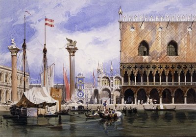 The Piazzetta di San Marco, Venice by Carl Friedrich Heinrich Werner