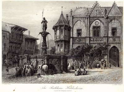 The Rathhaus, Hildesheim, engraved by J.J. Crew, printed by Cassell and Company Ltd by Carl Friedrich Heinrich Werner