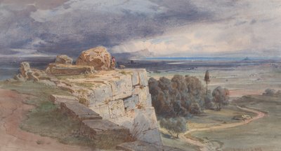 View of Norba from the North, towards San Felice Circeo by Carl Friedrich Heinrich Werner