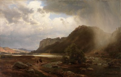 River Landscape by Carl Friedrich Lessing
