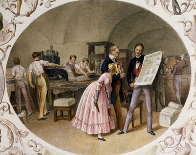 Interior of printing house by Carl and Geiger Peter Johann Nepomuk Kunz