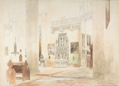Interior of Saint Severin Church in Erfurt by Carl Georg Anton Graeb