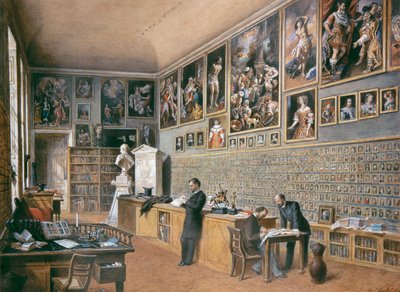 The Library, also Office of the Officials of the Ambras Collection (Portrait Collection) by Carl Goebel d. J.