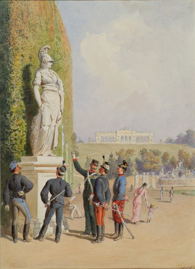 In the Garden of Schönbrunn Palace in Vienna by Carl Goebel d. J.