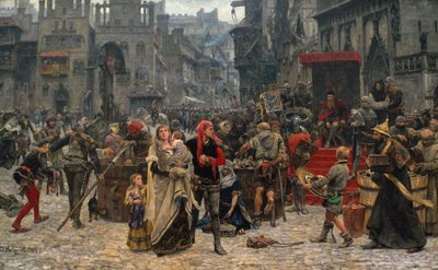 Valdemar IV Atterdag Holding Visby to Ransom by Carl Gustaf Hellqvist