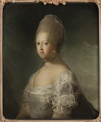 Portrait of Caroline Matilda of Great Britain, Queen of Denmark by Carl Gustaf Pilo