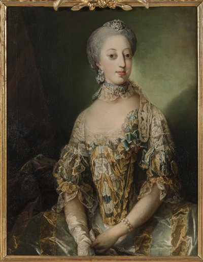 Portrait of Sophia Magdalena of Denmark, Queen of Sweden by Carl Gustaf Pilo