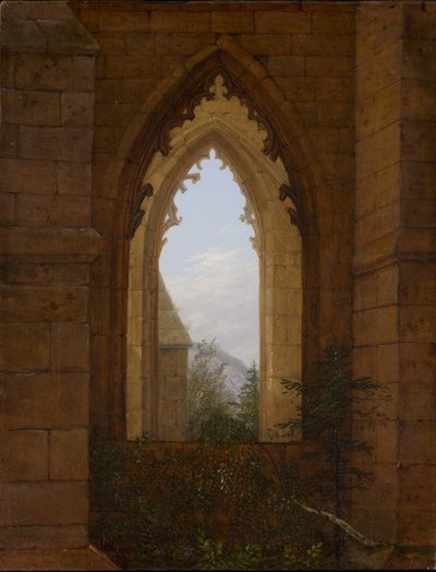 Gothic Window in the Ruins of Oybin Monastery by Carl Gustav Carus