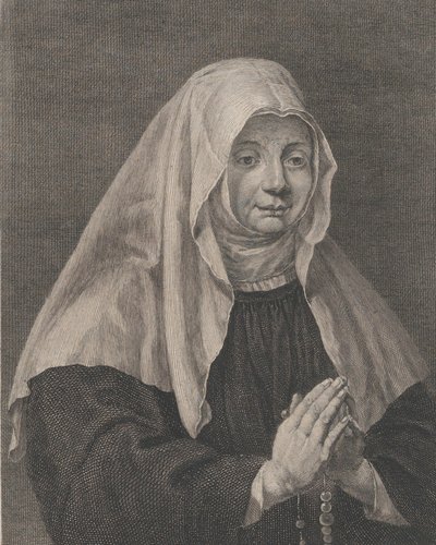 Portrait of a Praying Nun by Carl Guttenberg