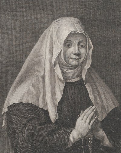 Portrait of a Praying Nun, ca. 1771 by Carl Guttenberg