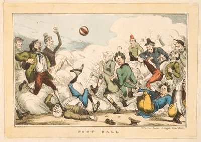 Football in the streets of London, 1820 by Carl H. Heath