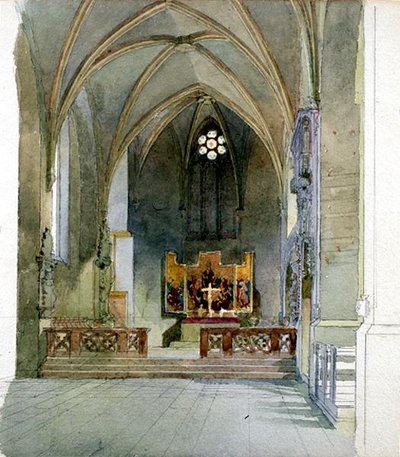 A Church Interior by Carl Haag