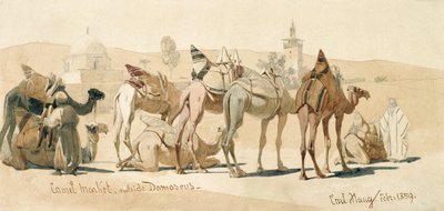 Camel Market Outside Damascus, 1859 by Carl Haag
