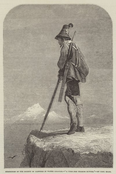 Exhibition of the Society of Painters in Water Colours, A Tyrolese Chamois Hunter by Carl Haag