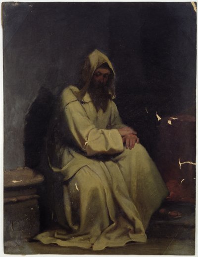 Portrait of a Monk Seated, 1847 by Carl Haag
