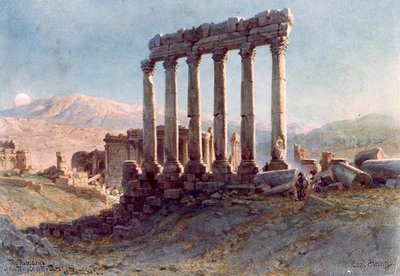 The Remains of the Temple of the Sun at Baalbek by Carl Haag