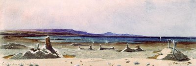 Tombs in the Desert of Mecca Pilgrims, near the Red Sea by Carl Haag