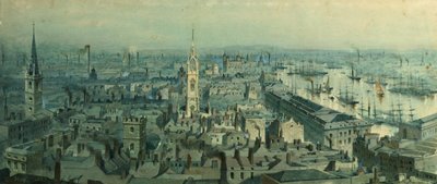 View of London from Monument looking East, 1848 by Carl Haag