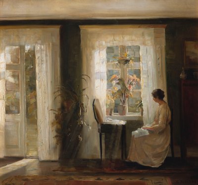 A Woman at a Sunny Window by Carl Holsoe