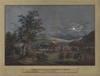 View of the K. K. Private Iron Factory in Zöptau by Carl Julius Rieden