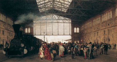 Arrival of a Train at Vienna Northwest Station by Carl Karger