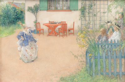 Lisbeth as the Evil Princess in the Fairy Tale "Blue Bird" by P.D.A. Atterbom by Carl Larsson