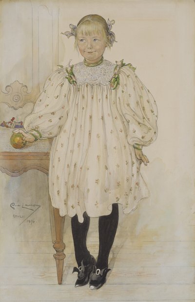 Martha Winslow as a Girl by Carl Larsson