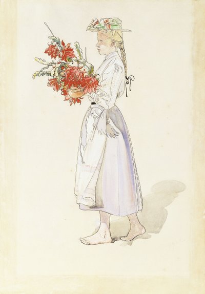 Study for Ute blaser sommarvind (Outdoors Blow the Summer Winds) by Carl Larsson
