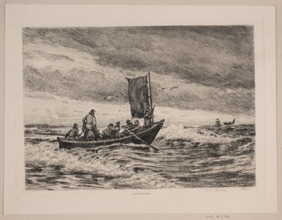 Fishing Boat in the Surf by Carl Locher