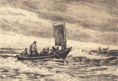Fishing Boat in the Surf by Carl Locher