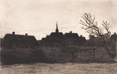 Hornbæk Church, Summer Evening by Carl Locher