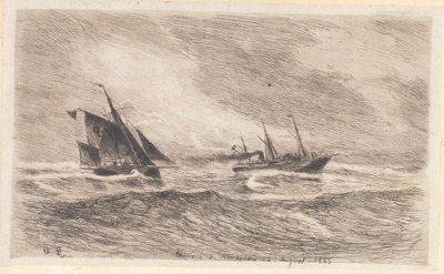 Storm in the North Sea. Arcturus Gets a Pilot by Carl Locher