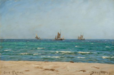 C. Locher, Sailboats in Skagen by Carl Ludvig Locher