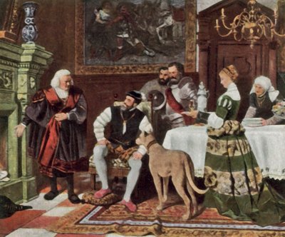 Emperor Charles V at the Fugger in Augsburg by Carl Ludwig Friedrich (after) Becker
