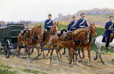 German Army supply column on the march by Carl Ludwig Friedrich (after) Becker