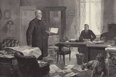Bismarck Dictating His Memoirs by Carl Ludwig Friedrich Becker