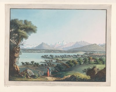 View of Geneva with Mont-Blanc in the Distance by Carl Ludwig Hackert