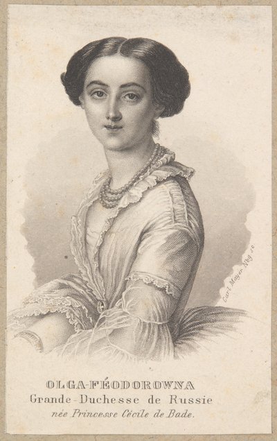 Grand Duchess Olga Feodorovna of Russia by Carl Mayer